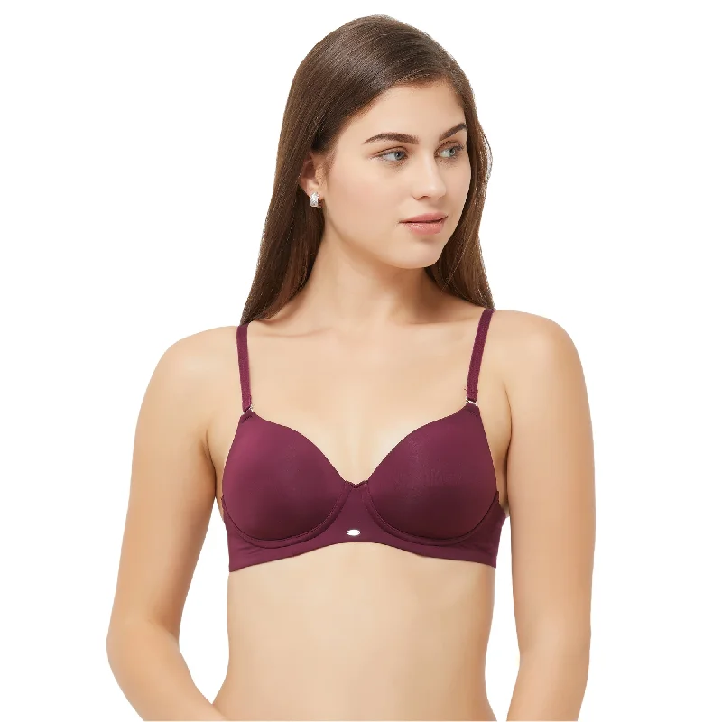 Semi/Medium Coverage Padded Non Wired T-shirt Bra with Detachable Straps-CB-125 Fleece Fabric Down Fabric Feather Fabric Semi/Medium Coverage Padded Non Wired T-shirt Bra with Detachable Straps-CB-125 Fleece Fabric Down Fabric Feather Fabric