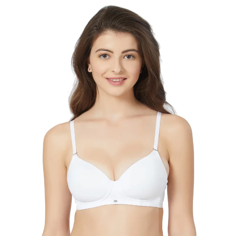 Semi/Medium Coverage Padded Non Wired T-shirt Bra with Detachable Straps-CB-125 Sequined Glittery Shiny Semi/Medium Coverage Padded Non Wired T-shirt Bra with Detachable Straps-CB-125 Sequined Glittery Shiny