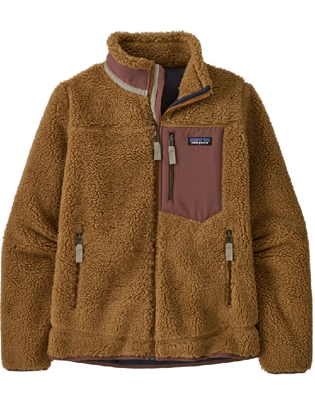 Patagonia W's Classic Retro X Fleece Jacket Nest Brown Dulse Mauve Welt Pockets Slit Pockets Flap Pockets Patagonia W's Classic Retro X Fleece Jacket Nest Brown Dulse Mauve Welt Pockets Slit Pockets Flap Pockets