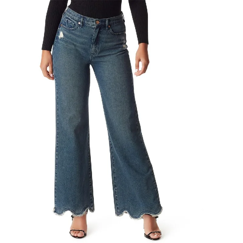 Sam Edelman Womens Codie High Rise Raw Hem Wide Leg Jeans Stylish High-Waisted Denim Sam Edelman Womens Codie High Rise Raw Hem Wide Leg Jeans Stylish High-Waisted Denim